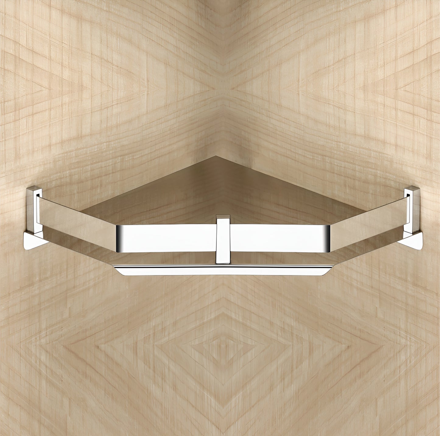 Stainless Steel Corner Bathroom Shelf (SS 304) – Wall Mounted Organizer
