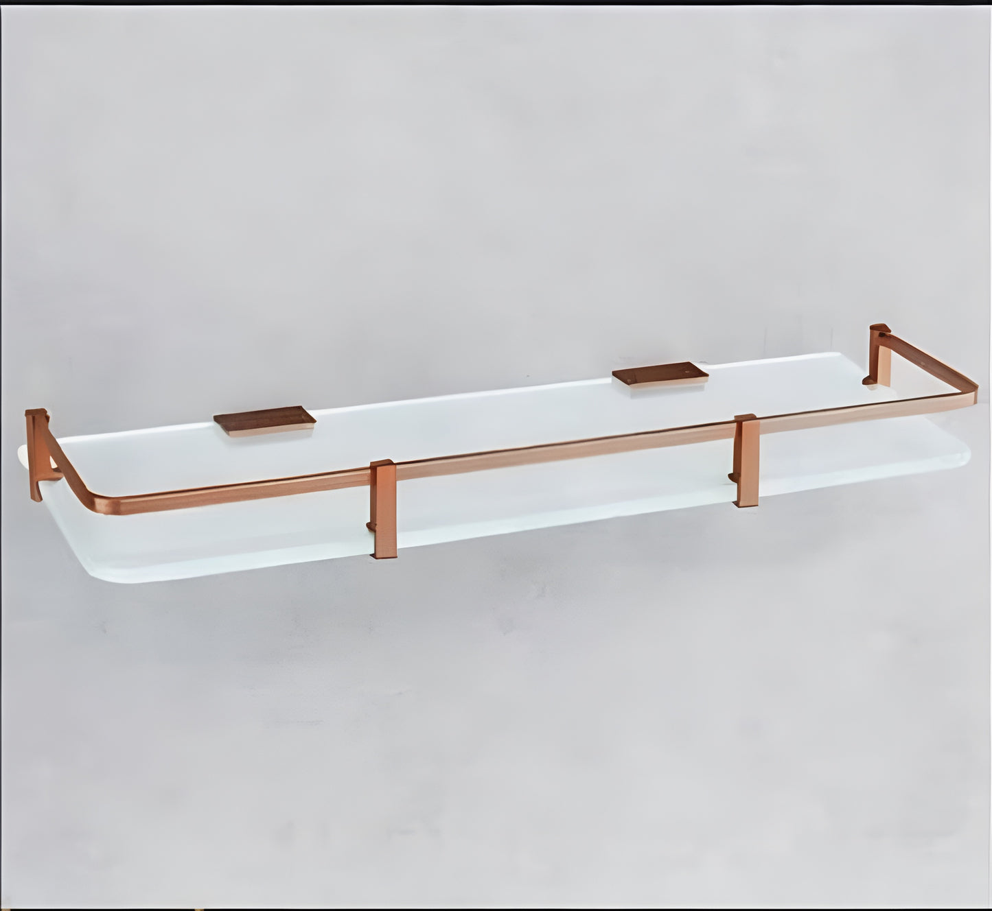 Premium Glass Bathroom Shelf – Stainless Steel Frame | Wall Mounted Storage Rack (Multiple Designs)