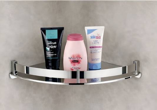 Stainless Steel Corner Bathroom Shelf (SS 304) – Wall Mounted Organizer