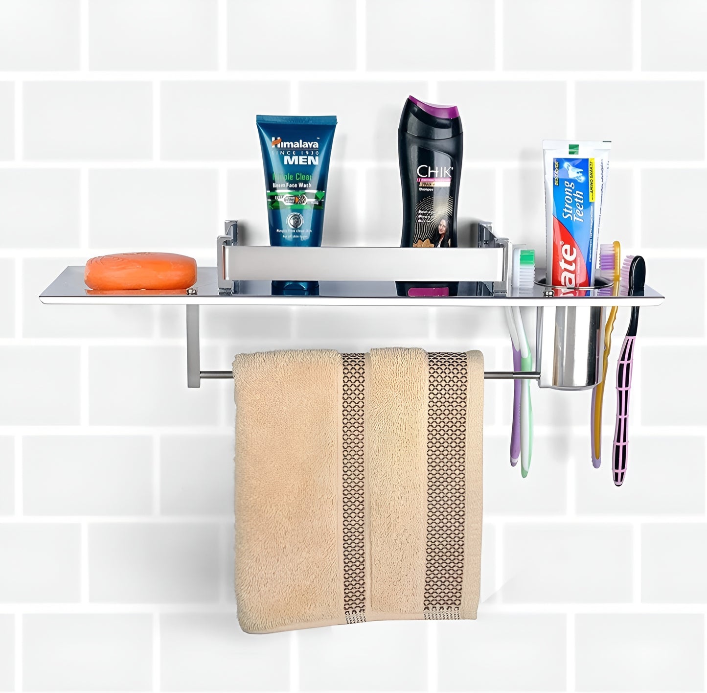 Stainless Steel Bathroom Shelf Organizer