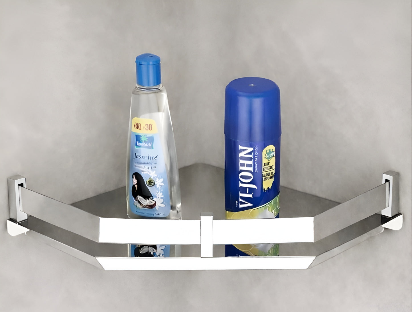 Stainless Steel Corner Bathroom Shelf (SS 304) – Wall Mounted Organizer