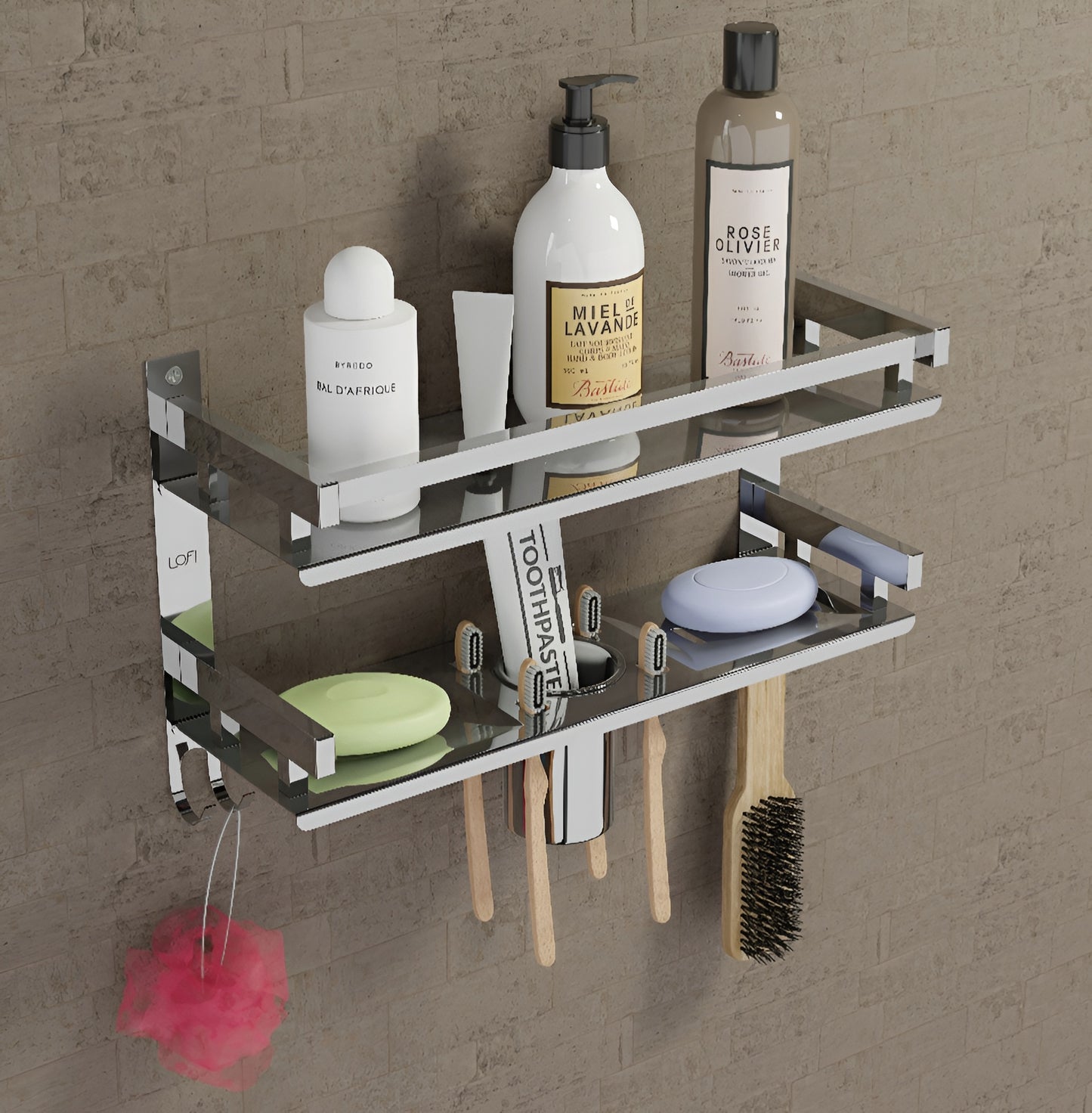 Stainless Steel Bathroom Shelf Organizer