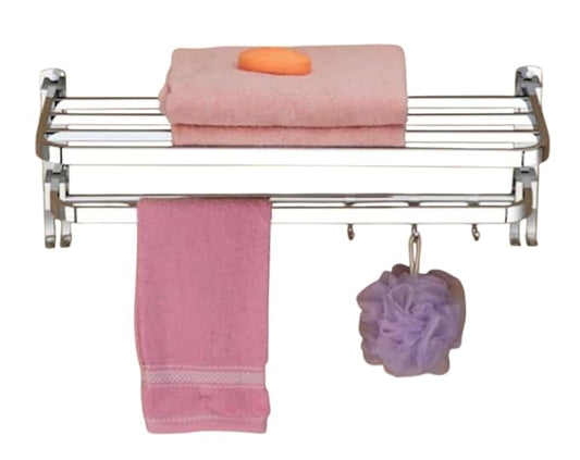 G2B Mart 304 Stainless Steel Dual Folding Towel Rack
