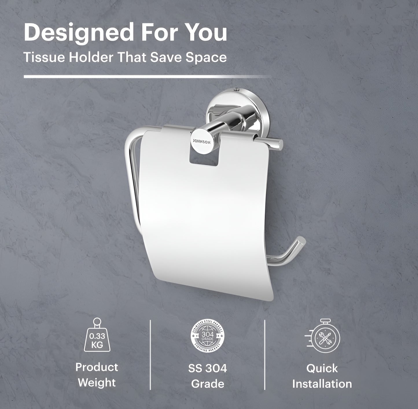 Stainless Steel Toilet Paper Holder with Cover