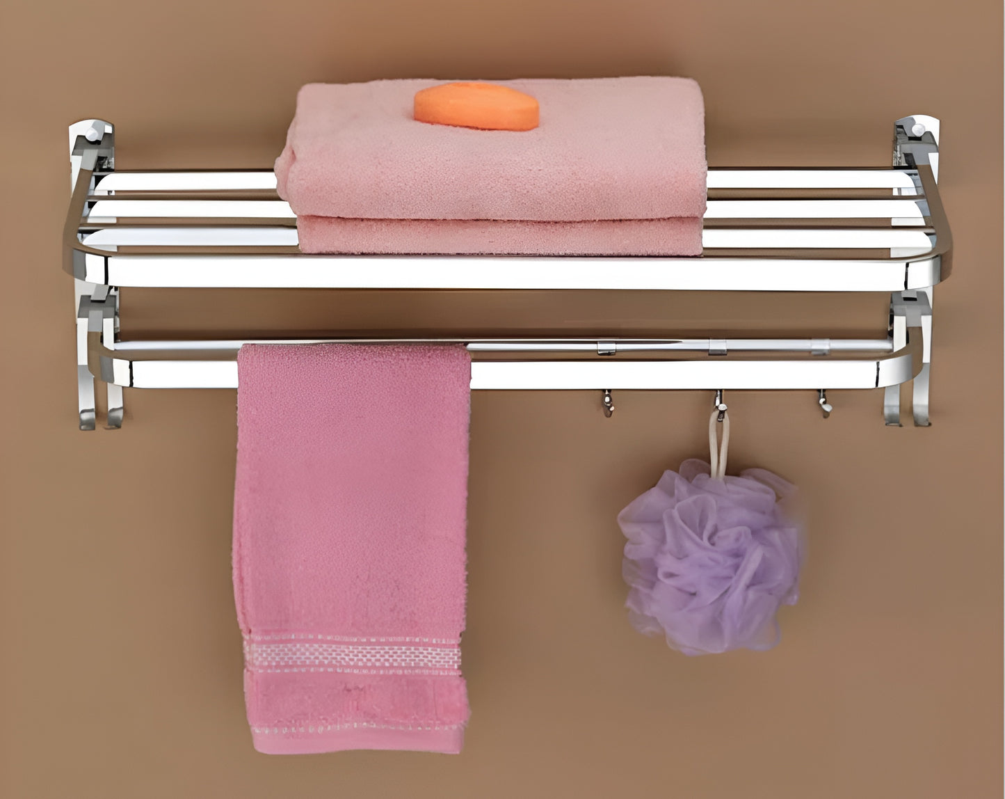 Stainless Steel Double Decker Towel Rack – 24 Inches